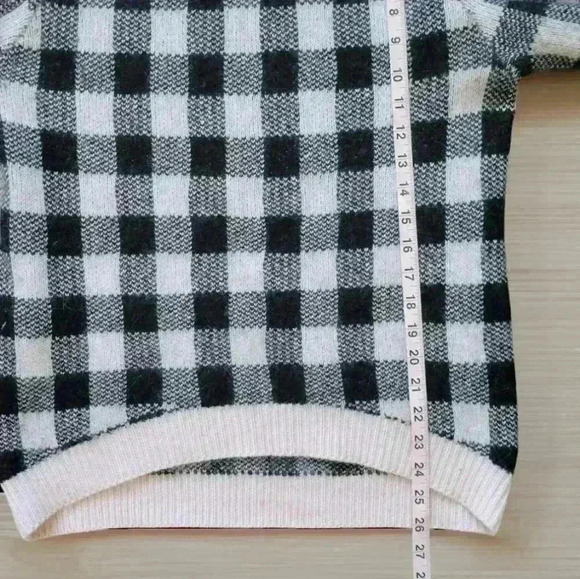For Love and lemons knitz plaid angora blend fuzzy pullover sweater sz small - Picture 10 of 12